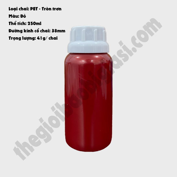 CHAI NHỰA PET TRÒN TRƠN 250ML