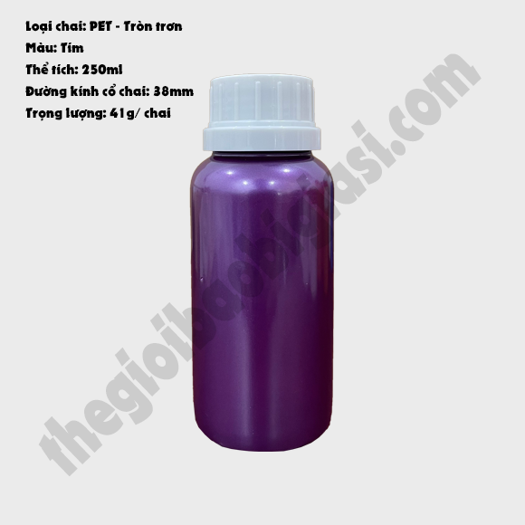CHAI NHỰA PET TRÒN TRƠN 250ML