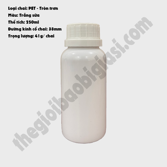 CHAI NHỰA PET TRÒN TRƠN 250ML