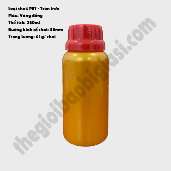 CHAI NHỰA PET TRÒN TRƠN 250ML