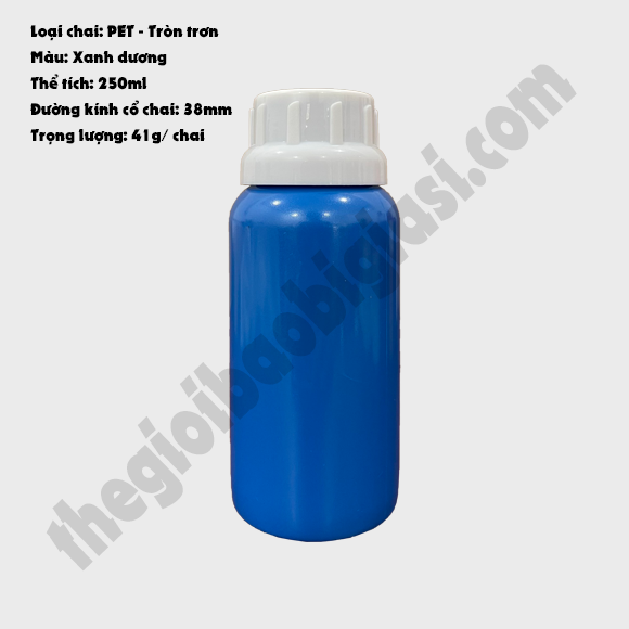 CHAI NHỰA PET TRÒN TRƠN 250ML
