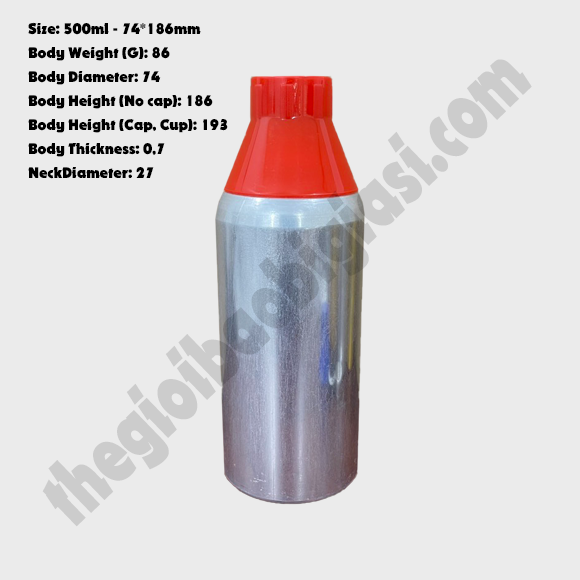 CHAI NHÔM 500ML