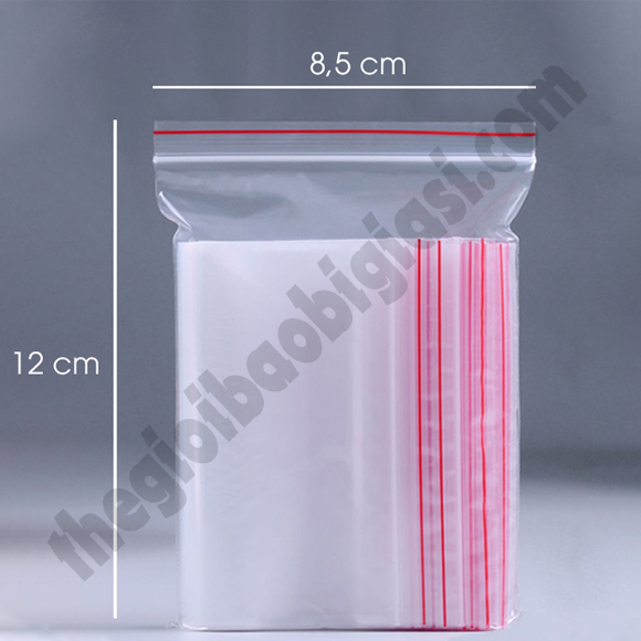 TÚI ZIPPER CHỈ ĐỎ (8.5 x 12)